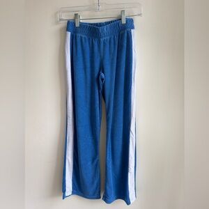 Katie J NYC Royal Blue Terry cloth Sweatpants with White Side Stripes